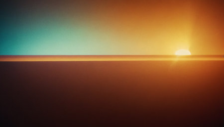 Sunset on the beach. Toned. Copy space for text.の素材