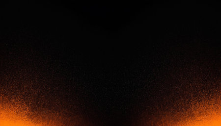 Abstract background. Orange and black colors. 3d rendering, 3d illustration.の素材