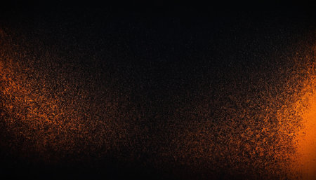 Grunge black and orange background with space for text or imageの素材