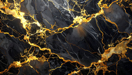 Marble patterned texture background. Marbles of Thailand, abstract natural marble black and goldの素材