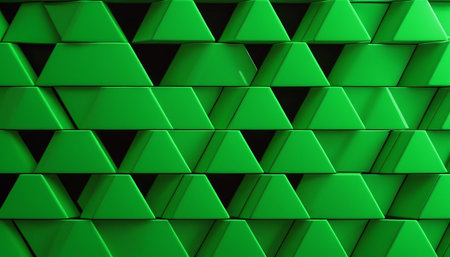 Abstract 3d rendering of chaotic pyramids. Modern background design.の素材