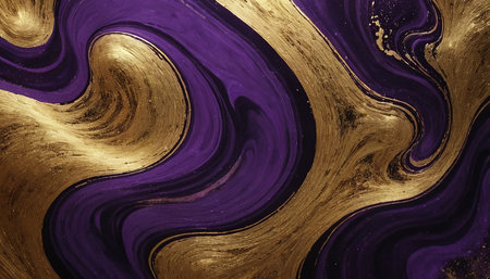 Marble abstract acrylic background. Agate ripple pattern. Gold powder.の素材