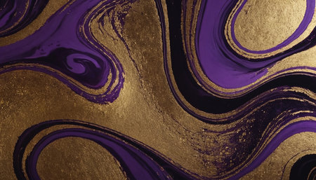 Marble abstract acrylic background. Agate ripple pattern. Gold powder.の素材