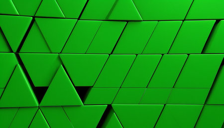 Abstract 3d rendering of chaotic pyramids. Futuristic background.の素材