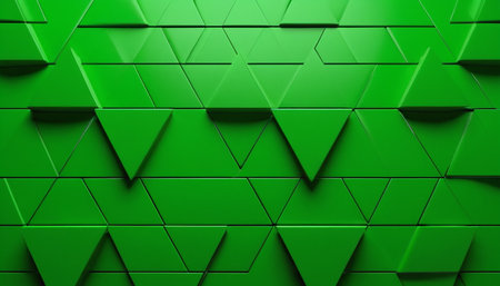 Abstract 3d rendering of chaotic polygonal surface. Modern background design.の素材