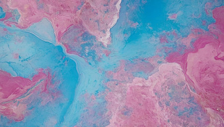 Marbled blue and pink abstract background. Liquid marble ink pattern.の素材