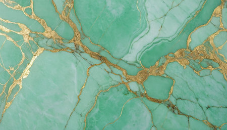 Green and gold marble texture background pattern with high resolution for interior or exterior design.の素材