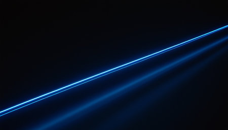 Blue neon lines on a black background. 3d rendering, 3d illustration.の素材