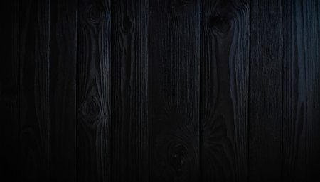 Dark wood texture background, black wood planks. Grunge surfaceの素材