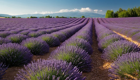 Lavender field in Provence, France. Provence Plateau.の素材
