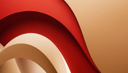 Abstract background of curved lines in red and orange colors. 3d renderの素材