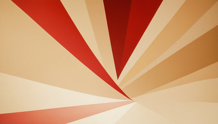 Abstract background of red and beige geometric shapes. Vector illustration.の素材