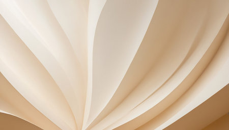 close up of a book in beige color with curved sheets of paperの素材