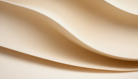 abstract background - close up of curved beige paper surface.の素材