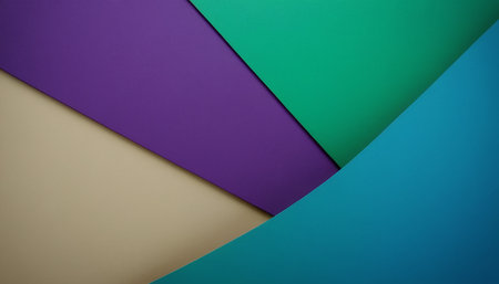 Colorful paper sheets background. Minimal geometric design. Copy spaceの素材