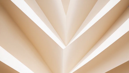 Abstract geometric background of white and beige lines. 3d renderingの素材