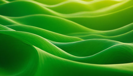 Close up of green banana leaf. Abstract nature background. 3D renderingの素材