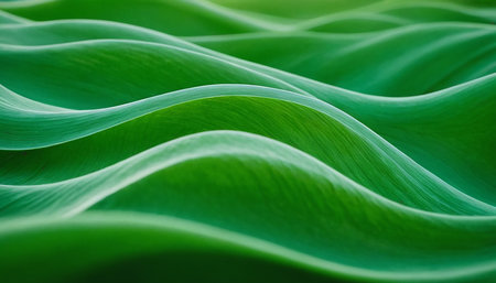 Green leaf background with selective focus and shallow depth of field. Abstract nature background.の素材