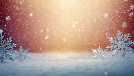 Winter background with snowflakes. Christmas and New Year concept.の素材