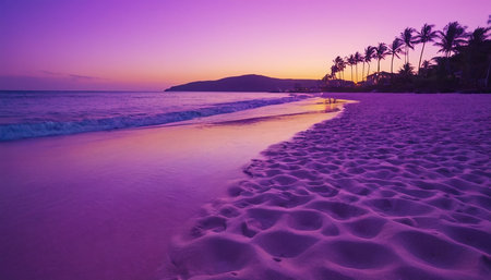 Beautiful sunset on the beach, Phuket, Thailand.の素材
