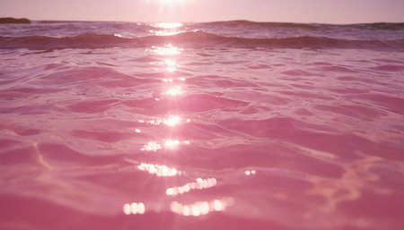 Sunset on the beach in the sea. Close-up.の素材