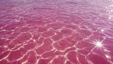 Water ripples on the surface of the water in the sea.の素材