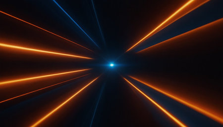 abstract background with glowing lines and space for text - 3d illustrationの素材