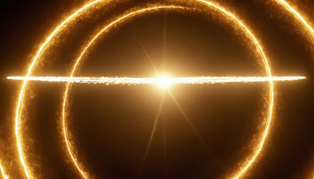 Abstract background with circles and lines. Different shades and thickness. 3d renderingの素材