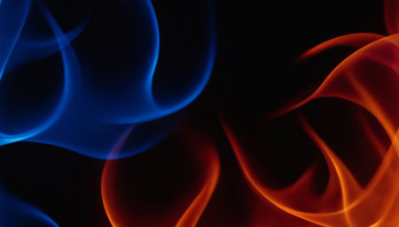 fire flames on black background close-up, abstract background for designの素材
