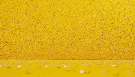 yellow concrete wall background with some fine grain and some water dropletsの素材