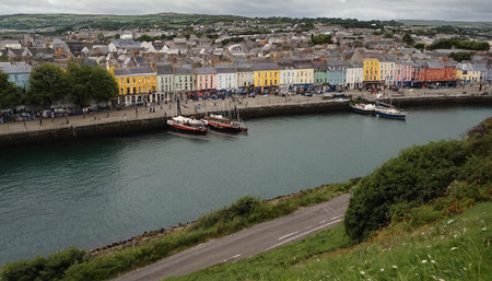 A view of the town of St Malo in Brittany, Franceの素材