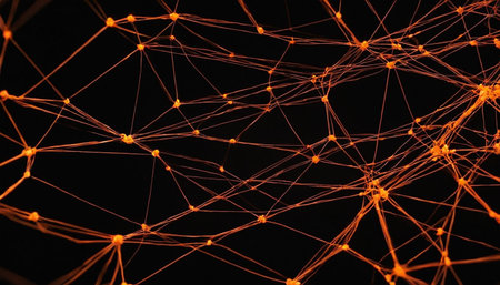 Abstract technology background. Network connection structure with dots and lines. 3d renderingの素材