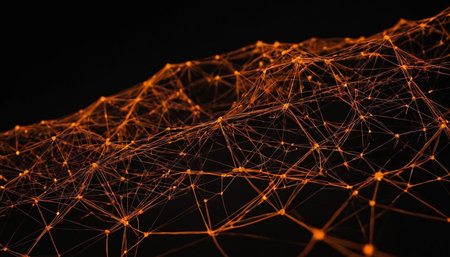 Futuristic technology background. Network connection structure. 3d renderingの素材