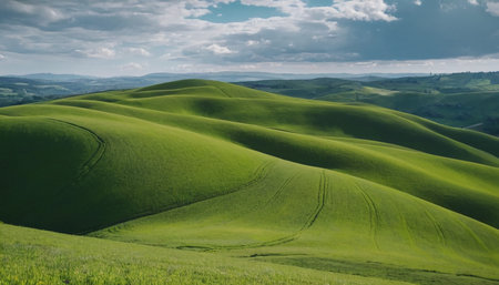 Tuscany landscape in Val d'Orcia, Tuscany, Italyの素材