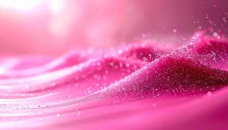 pink nail polish with glittering bokeh background. 3d renderingの素材