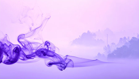 purple smoke abstract background with copy space for your text or imageの素材