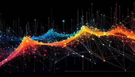 Abstract futuristic background. Big data visualization. Graphic concept for your designの素材