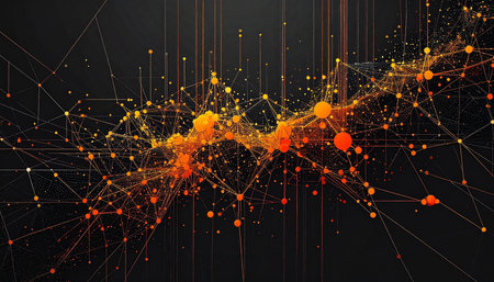 Abstract vector background. Big data visualization. Futuristic technology style. Graphic concept for your designの素材