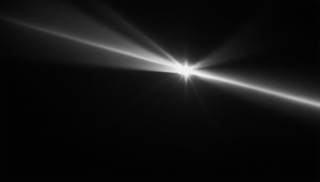 star with lens flare and bokeh effect. sun flash with rays and spotlightの素材