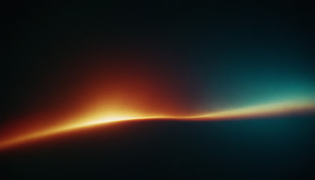 Abstract background with glowing lines and bokeh effect. 3d renderの素材