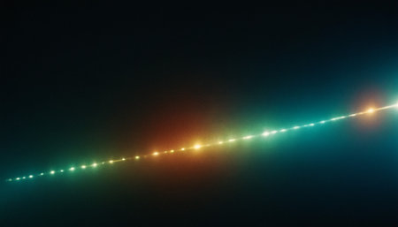 abstract background with lens flare and bokeh defocused lightsの素材