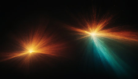 abstract of sun with flare. natural background with lights and sunshine wallpaperの素材
