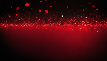 glitter vintage lights background. red and black. de-focusedの素材