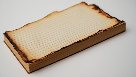 Notebook on a white background, with space for your text.の素材