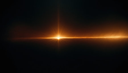 star with lens flare and bokeh effect made in 3d softwareの素材