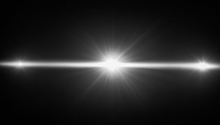 star with lens flare and bokeh effect made in 3d softwareの素材
