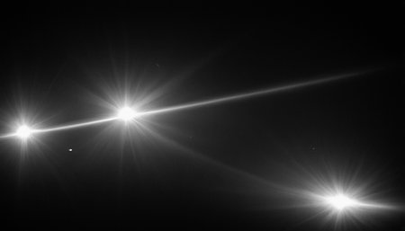 star with lens flare and bokeh effect made in 3d softwareの素材