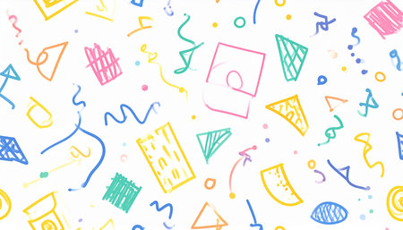 Seamless pattern with confetti. Vector illustration for your designの素材