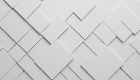 Abstract white geometric background. 3d rendering, 3d illustration.の素材