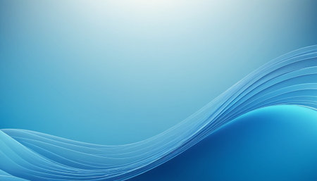Abstract blue background with smooth lines. Vector illustration for your design.の素材